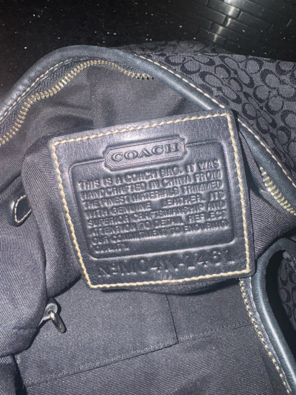 COACH Vintage Soho Signature Mini C Jacquard Hobo Shoulder Bag in Black - Picture 13 of 14